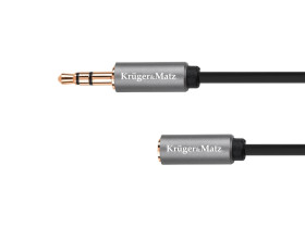 Kabel jack 3.5 wtyk stereo - 3.5 gniazdo stereo 1.8m Kruger&Matz Basic