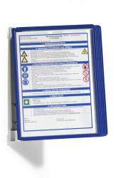 Folder z materiałami informacyjnymi, Niebieski, Metal