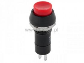 Przeł. przycisk okrągły stabilny ON-OFF czerwony