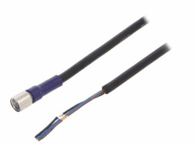 XS3FLM8PVC3S5M Kabel: do czujników/automatyki M8 proste 5m 30VDC
