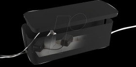 KAB0062 Cable box, 407 x 157 x 133.5 mm, black