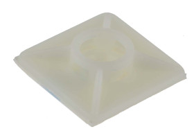 Uchwyt opaski kablowej do opasek 5mm długość 26.3mm szerokość 26,3 mm średnica otworu 5.6mm RS PRO Naturalny