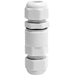 Mufa kablowa z dławikami na kable do 3x1,5mm2 hermetyczna IP68 UV prosta szara V-TAC