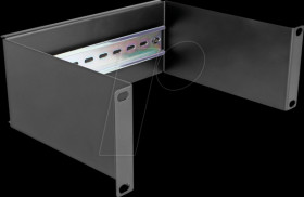 66898 10" DIN rail panel 2 U black