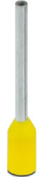 Insulated wire end ferrule, 0.25 mm², 14.5 mm/10 mm long, DIN 46228-1, UL 486F, yellow, 3241128