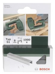 Zszywka typu 51 Bosch Accessories 2609255832, N/A, Wymiary (D x S) 8 mm x 10 mm, 1000 szt.
