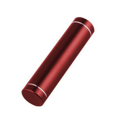OBUDOWA POWER BANK NA 1x AKUMULATOR 18650 USB 5V 1A OKRĄGŁA CZERWONA