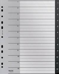 12090000 Plastic dividers A4 (1-12), Recycle