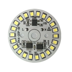 Round LED Panel - 15W - 230V - Warm White Light - 22 SMD 2835 LEDs