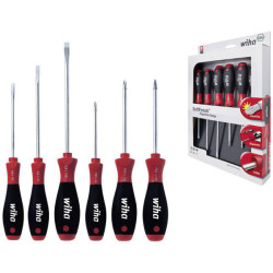 Wiha 26113 302HK601 SoftFinish Screwdriver Set Phillips Pozidriv 6pc