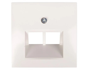 Berker/B.Kwadrat Element centralny gniazda przyłączeniowego 2xUAE śnieżnobiały 5314098989