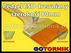 Pędzel ESD do topników i past 80mm drewniany