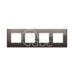 Ramka ozdobna Eikon Evo, 2+2+2+2M, Black Sapphire, 21669.06