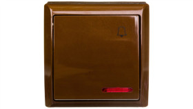 Bis Przycisk /Dzwonek/ Z Podświetleniem Brązowy Łn-6Bs/24