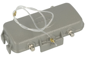 Pokrywa ochronna; Han B; 09300165426; 16B; metal; do 2 klamer; szary; IP65; Harting; RoHS