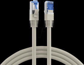 K5525FGR.2 Cat.6A S/FTP Patch c. Super Flex, 2m,grey