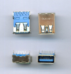 GNIAZDO USB A 3.0 KĄTOWE 9 PIN (5 SZTUK) (ZLUSB GNA3.0-KAT)