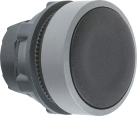 Pushbutton, unlabeled, unlit, groping, waistband round, black, front ring light gray, mounting Ø 22 mm, ZB5AA2C0