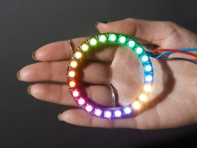 NeoPixel Ring - 24 x 5050 RGBW LEDs w/ Integrated Drivers (Warm White - ~3000K)