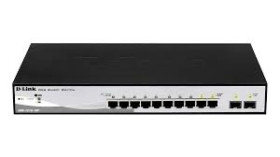 Switch D-LINK 8xPoe, 2xSFP, PoE max 78W DGS-1210-10P