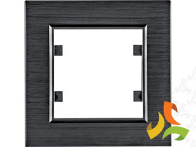 LUMINA PASSION Ramka 1 pojedyncza aluminium czarne WL9013 HAGER