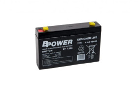 Bpower Akumulator12V BPE 7Ah żywotność 6-9 lat terminal T1