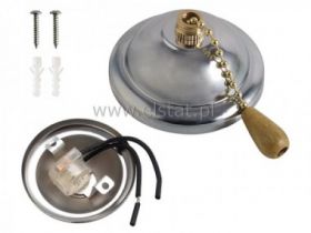 Przełącznik włączany cięgnem ON-OFF; srebrny