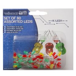 Mixed LED Set - 2 Sizes / 3 Colours (80pcs)