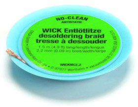 Desoldering wick, 2.2 mm, 1.5 m, No-Clean, Ersa 0WICKNC2.2/SB