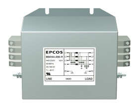 Filtr EMC 25A 3-fazowy 6mΩ 440 V AC 50 → 60Hz EPCOS Montaż kołnierzowy