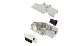Złącze D-Sub lutowane 9-pinowe Męski Wpust boczny