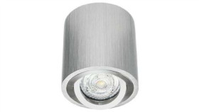 Oprawa Okrągła Florence Gu10 Srebrna Szczotkowana Sufitowa Natynkowa