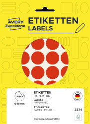 3374 Marking dots, Ø 18 mm, red, permanent