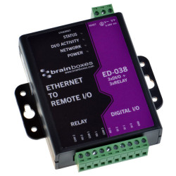 Brainboxes ED-038 Ethernet to 3 Relay &#x2B; 3 Digital Inputs
