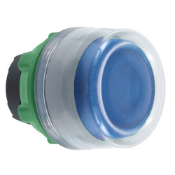 Łeb przycisku, Ø 22 mm, IP67, IP66, kolor: Niebieski Sprężyna powrotna, Schneider Electric, Harmony 22 mm