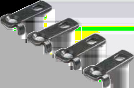 External mounting bracket, (L) 185 mm, black, 077000100