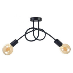 MALAGA lampa wisząca, moc max. 2x60W, E27, czarna,AD-LD-6400BE27M