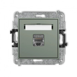 ICON Mechanizm gniazda komputerowego pojedynczego 1xRJ45, kat. 5e, ekranowany, 8-stykowy szałwiowy 61IGK-1e