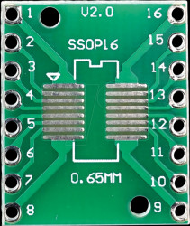 SMA-SOP16 Developer boards - SMD breakout adapter, SOP16 / SSOP16 / TSSOP1