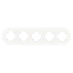 Ramka pięciokrotna, plastikowa, owalna, biała, Soul/Oval