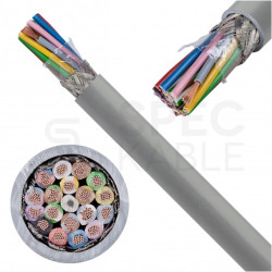 Kabel sterowniczy ELITRONIC-CY LIYCY 18x0,75mm2 szary 250/500V ekranowany olejoodporny linka TKD