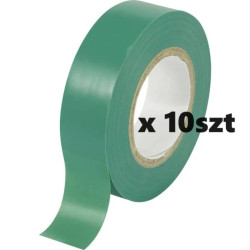 Taśma izolacyjna zielona 10m 10-pak /opak = 10szt/