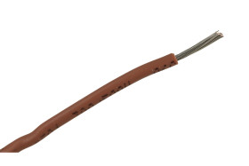 Przewód; silikonowy; SIF; 1 żyła; linka; Cu; 1,00mm2; brązowy; silikon; ciepłoodporny; bezhalogenowy; -60...+180°C; 300/500V; zw