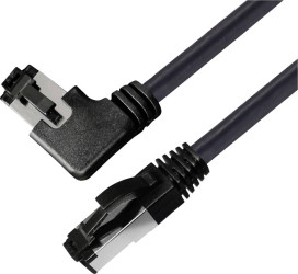 kabel LAN BKL Electronic 144028, 1 szt., RJ45, CAT 8.1, S/FTP, 0.5 m, czarny