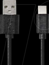 CCGL60601BK10 USB 2.0 cable, A connector &gt; USB-C connector, 1 m, black