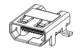 Molex 46765-2301 Złącze HDMI gniazdo Ilość styków: 19 1 szt. taśma na małej rolce