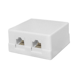 Gniazdo telefoniczne 8P8C RJ45 CAT5 /puszka podwójna / Lx9126