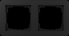 0212 153 Gira E1 cover frame, 2 gang, matte black