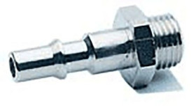 Króciec złączki RS PRO G 1/4 męskie rodzaj Męski Gwintowany Mosiądz niklowany 1/4in