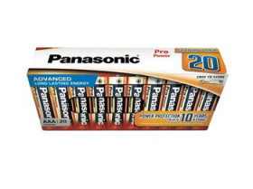 Baterie Panasonic Alkaline PRO Power LR03/AAA (kartonik) - 20 sztuk